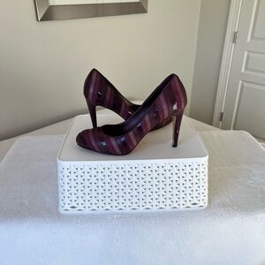 Cole Haan Purple Striped Heels
